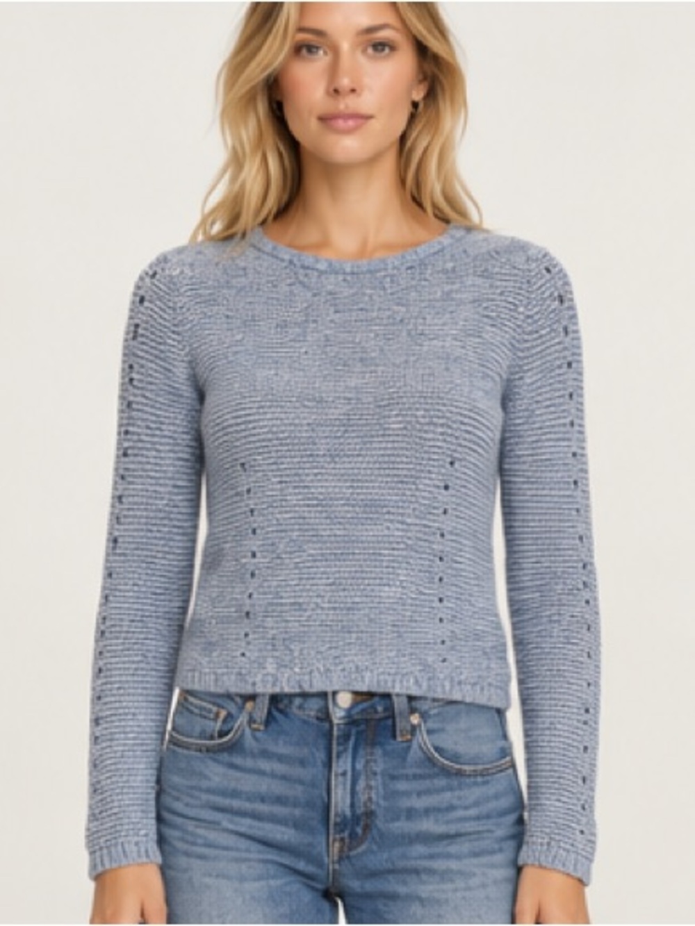 Rag & Bone Light Blue Grey Pullover Knit Crewneck Sweater Women XS